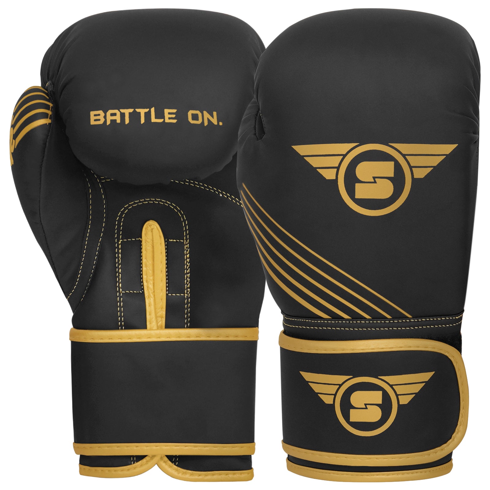Boxing Gloves - Black & Gold